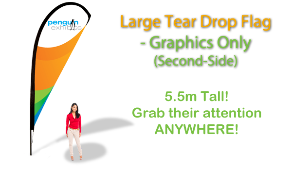 Large Tear Drop Flag - Graphics Only (second-side)