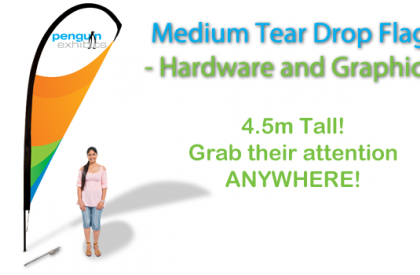 Medium Tear Drop Flag - Hardware and Graphics (single-side)