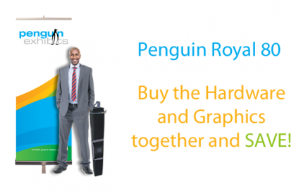 Royal 80 Roll-Up Banner Stand 31.5" X 79" - Hardware and Graphics